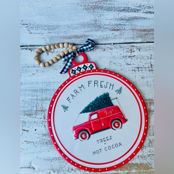 Farm Fresh Trees Village Toys Metal Sign - Picture 9 of 12